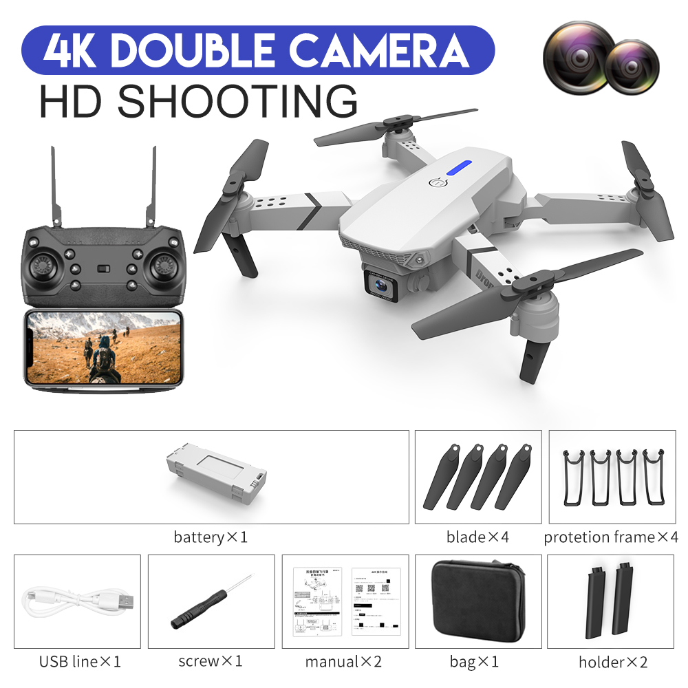 E88 Foldable Drone with Dual 4K Camera and WiFi FPV