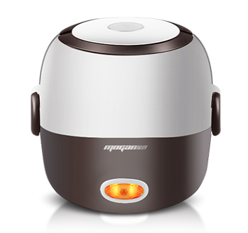 Portable Mini Rice Cooker with Stainless Steel Steamer – 2L Capacity