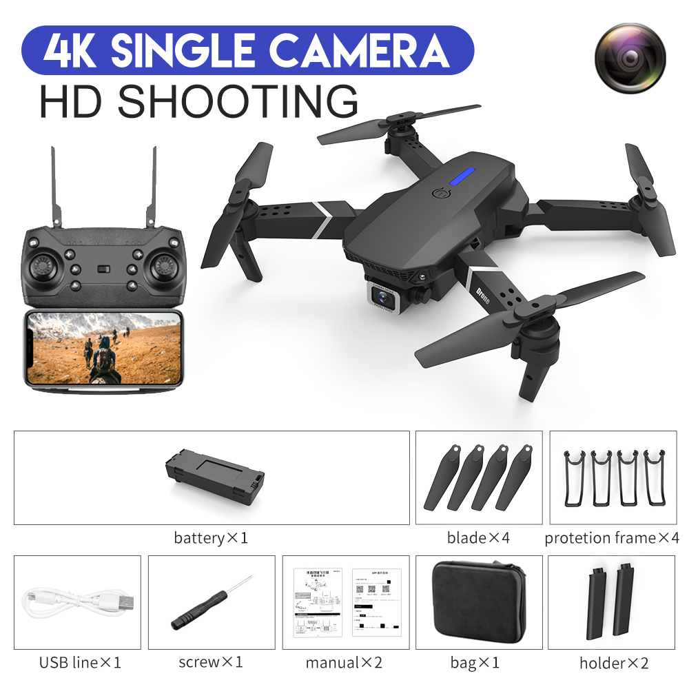 E88 Foldable Drone with Dual 4K Camera and WiFi FPV