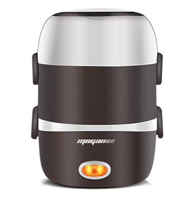 Portable Mini Rice Cooker with Stainless Steel Steamer – 2L Capacity