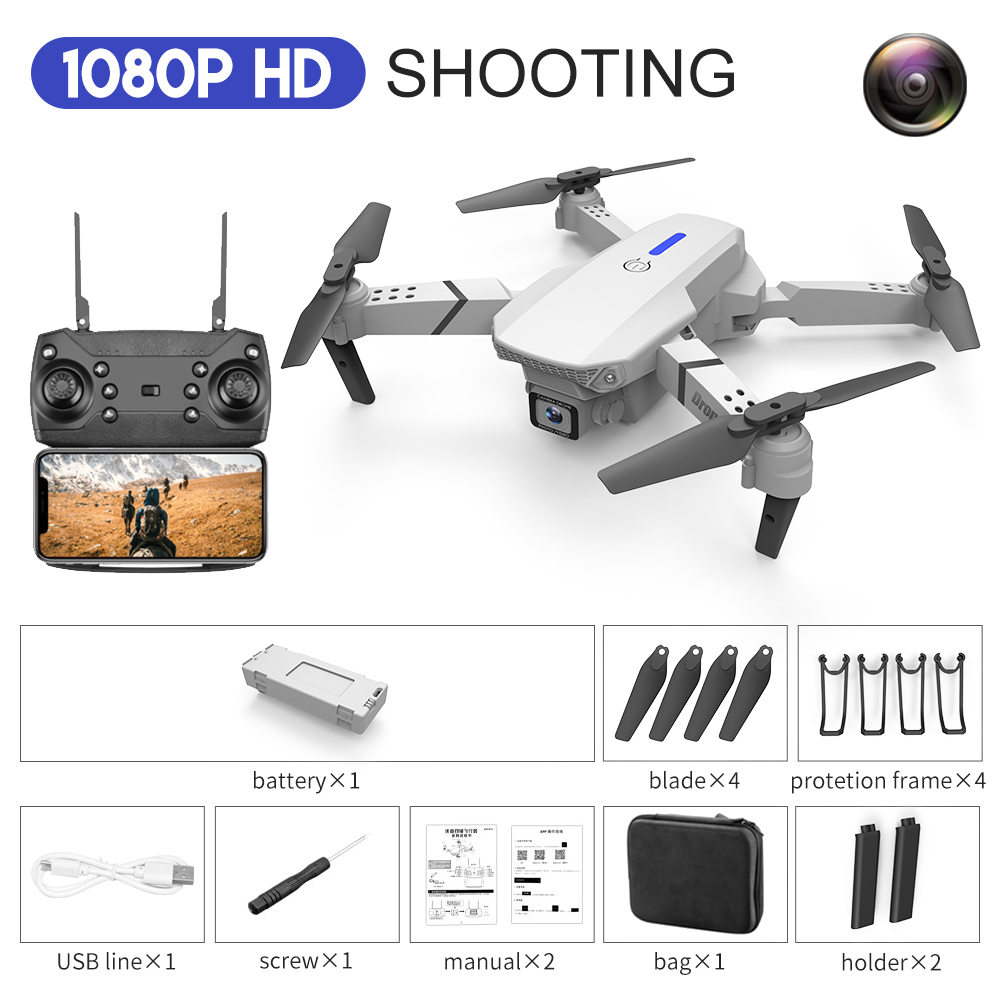 E88 Foldable Drone with Dual 4K Camera and WiFi FPV