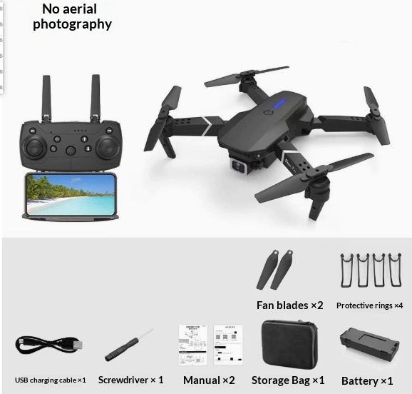 E88 Foldable Drone with Dual 4K Camera and WiFi FPV
