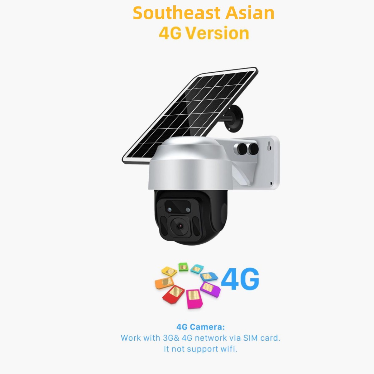 Solar-Powered 4G AI Outdoor Security Camera